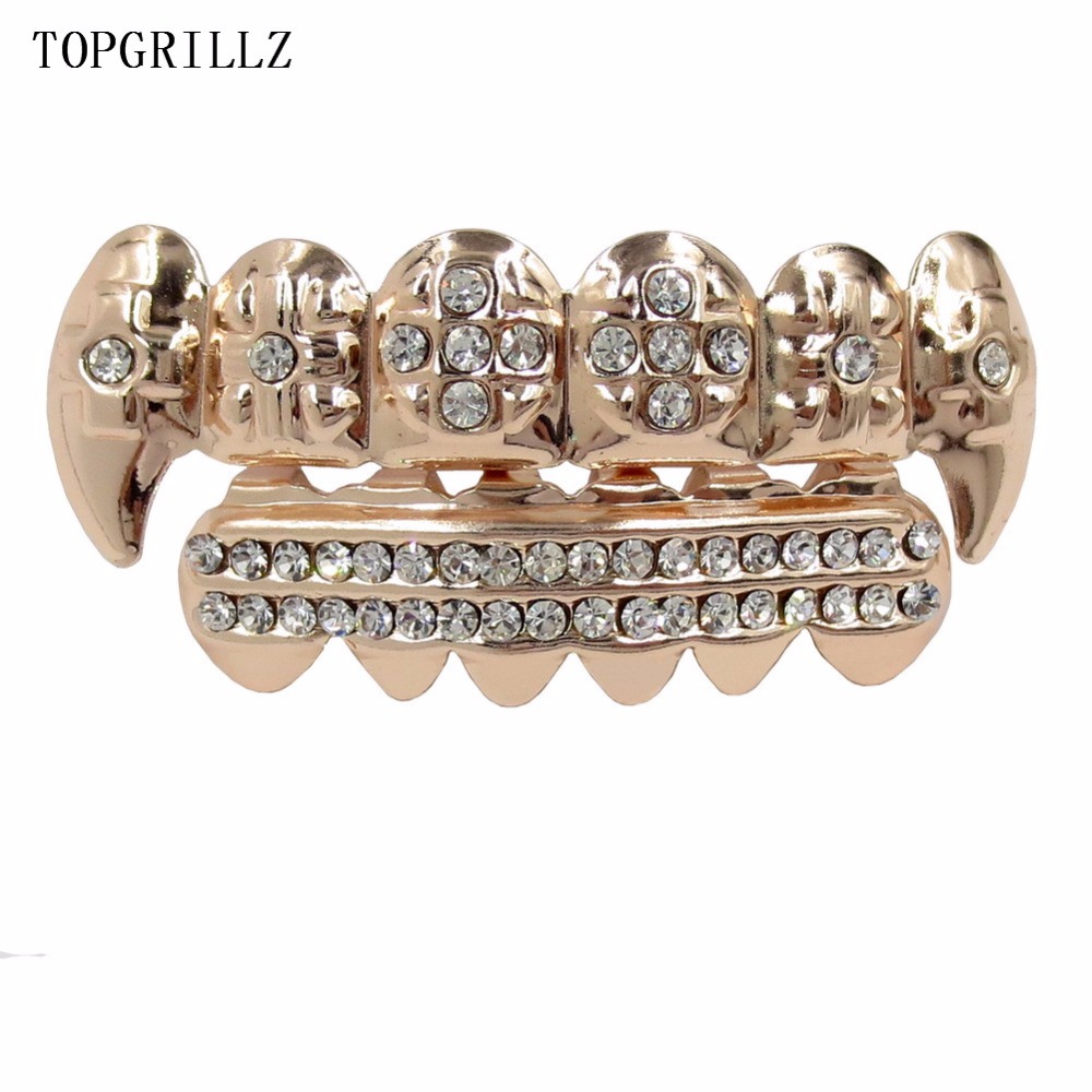 Body Jewelry Real Gold - TOPGRILLZ Real Rose Gold Color Plated