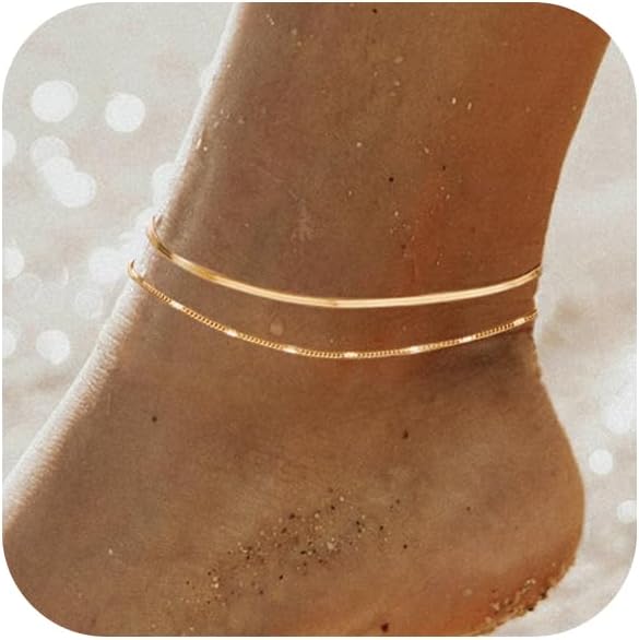 Body Jewelry Real Gold - Ankle Bracelets for Women 14k Real