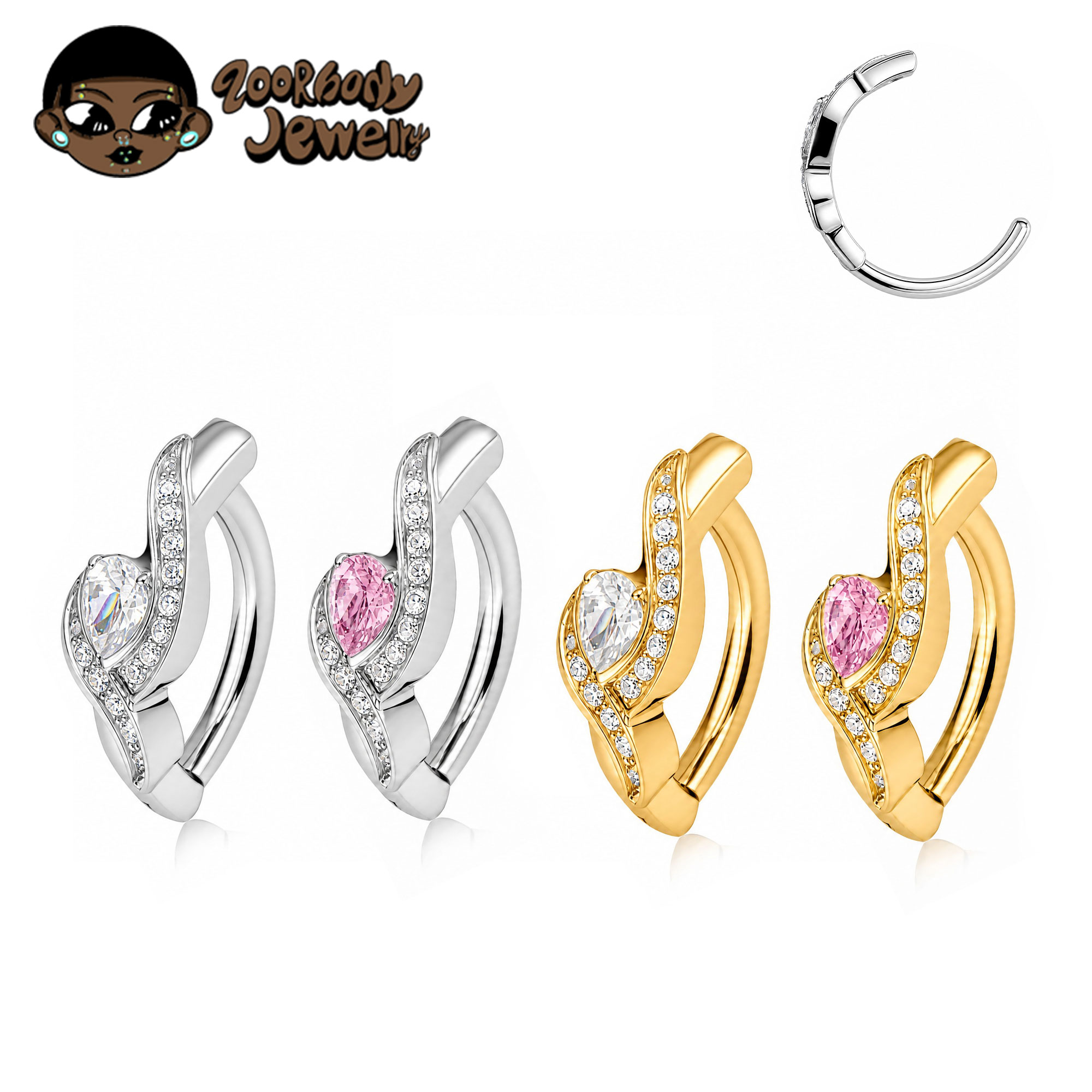 Body Jewels - ZOOR ASTM F136 TItanium 14G Hinged