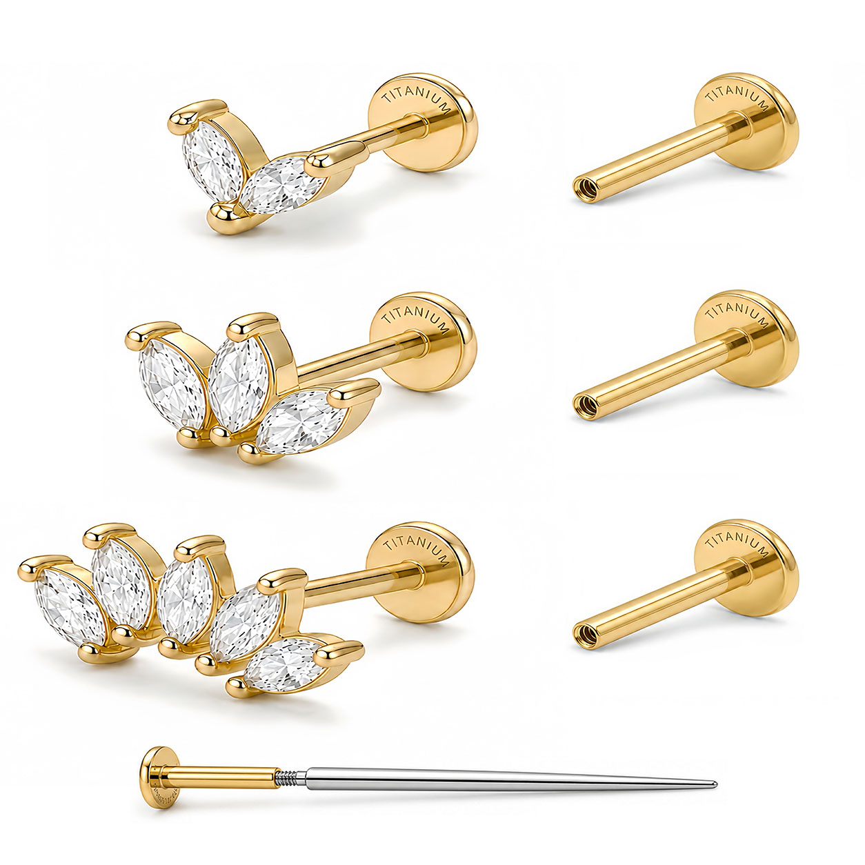 Body Jewels - EVISPOL F136 G23 Titanium Labret Lip