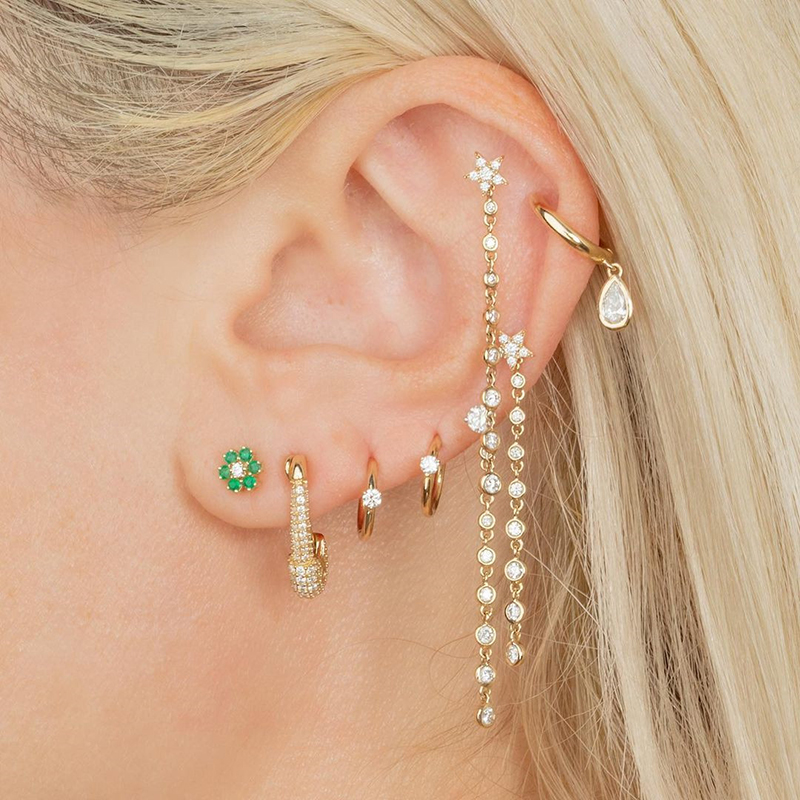 CRMYA Gold Silver Color Circle - Conch Earring Hoop recension och pris