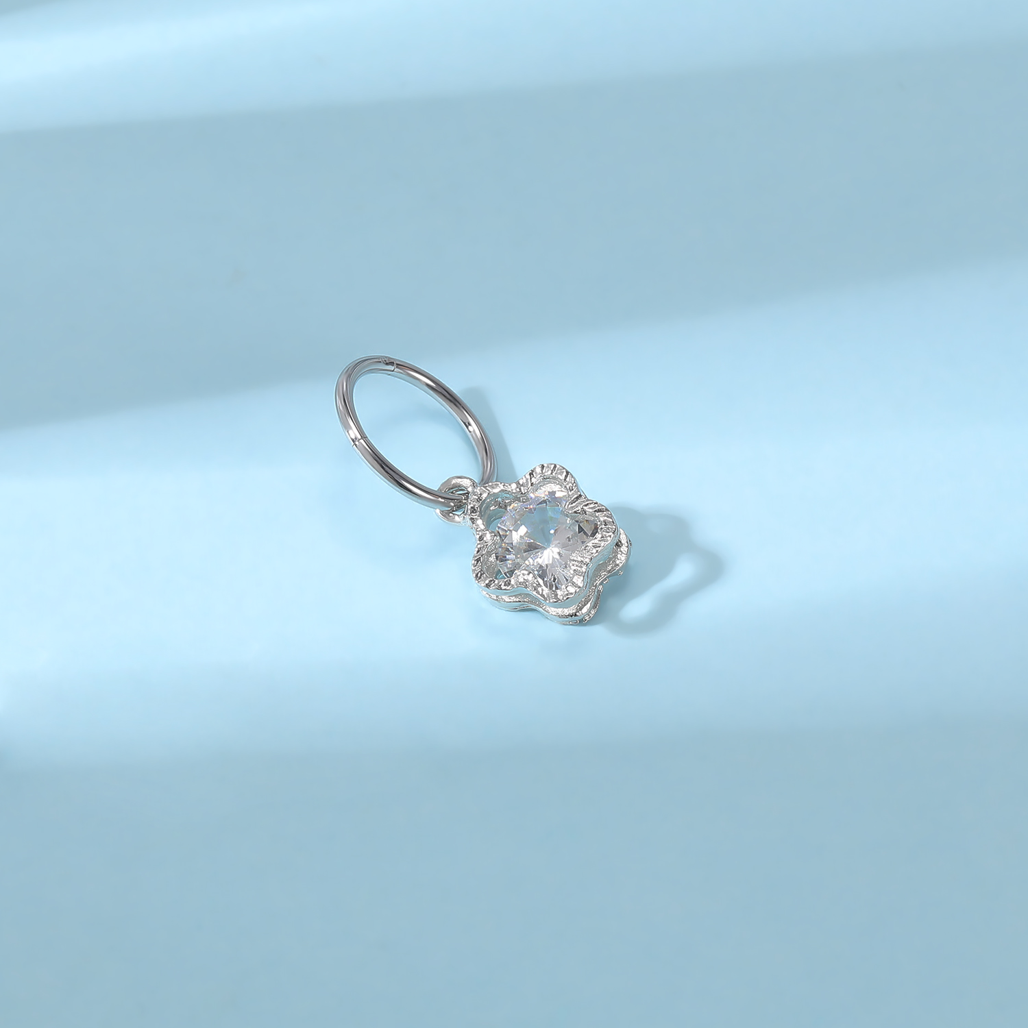 ZS 16G Gold Color Hoop Belly R - Body Jewelry Real Gold recension och pris