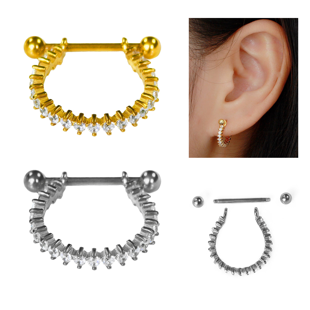 100% 316L Stainless steel Circ - Conch Earring Hoop recension och pris