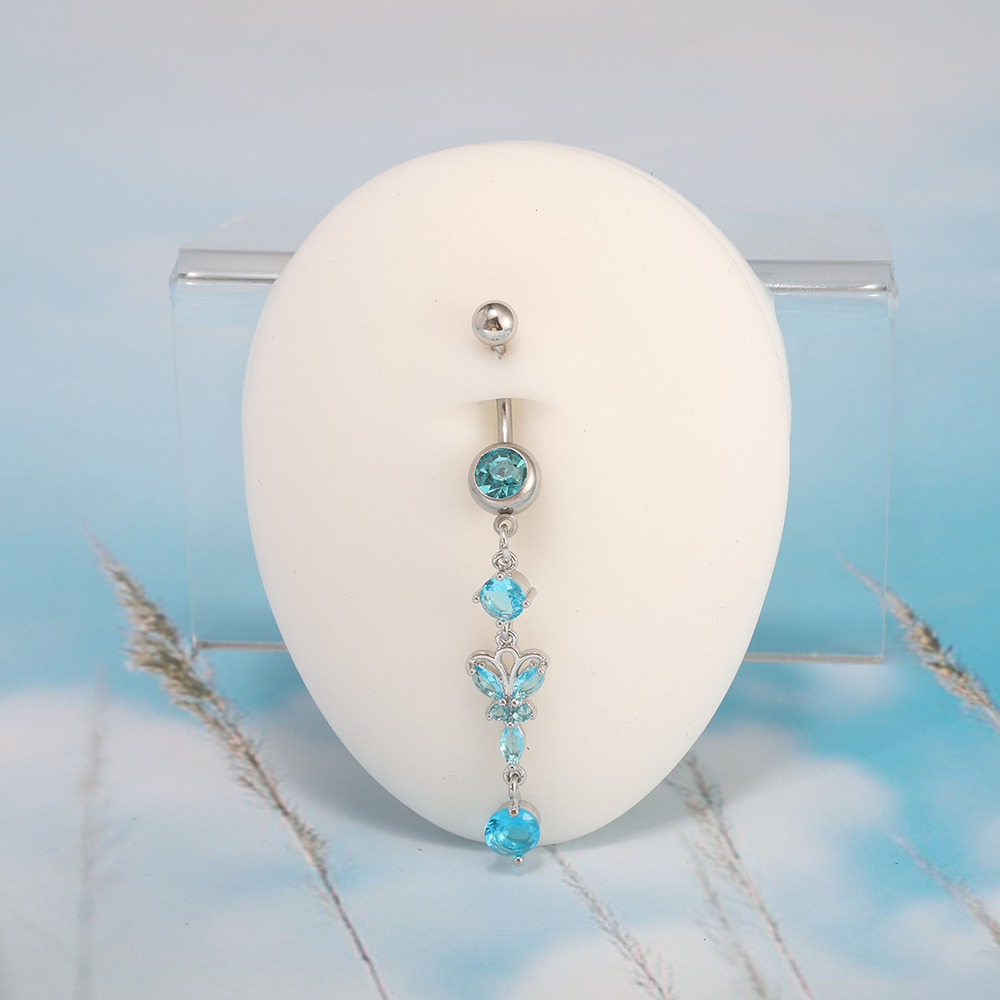 1pc Mixed Style Dangle Belly B - Body Jewelry Co recension och pris