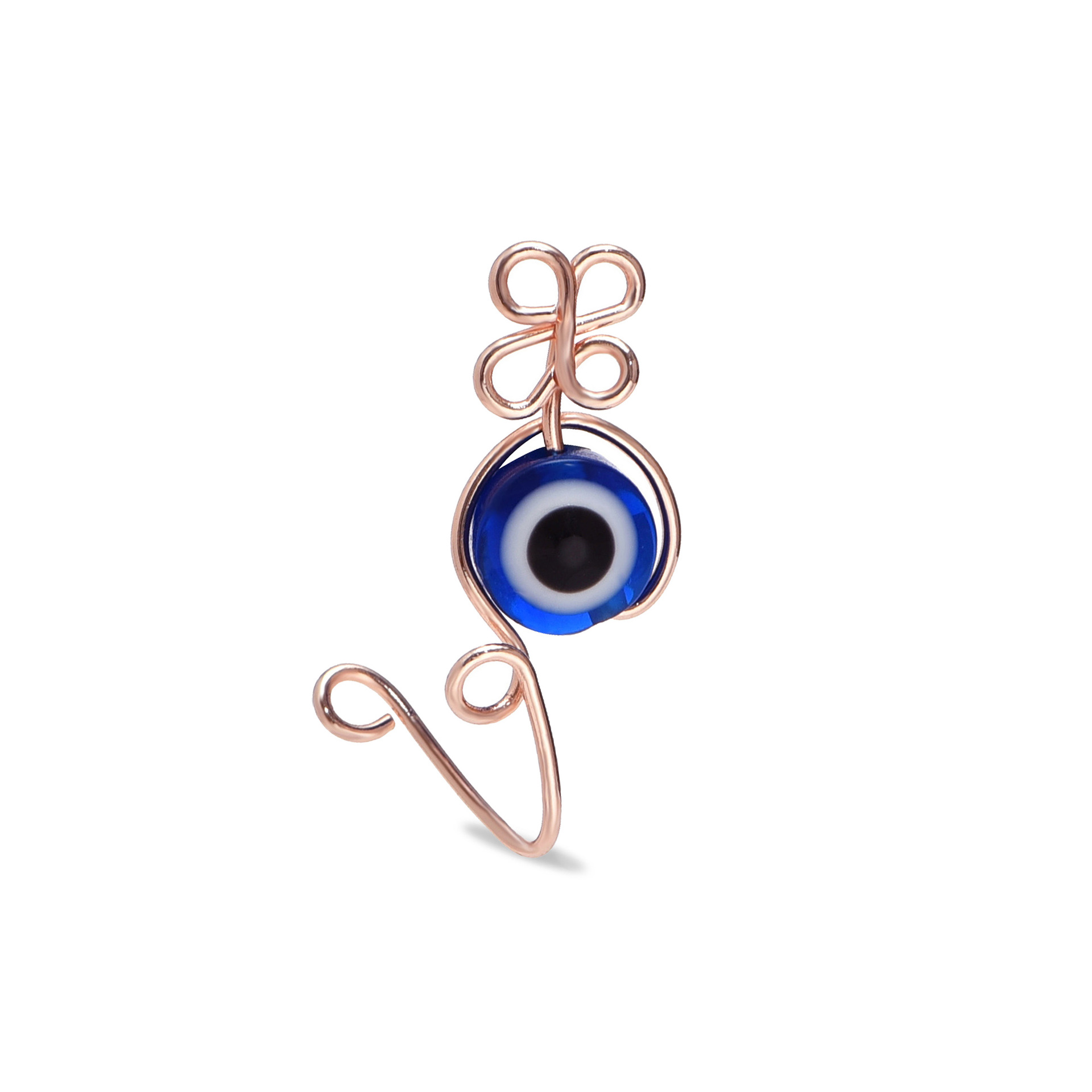 Evil Eye Nose Ring Handmade Co - Body Jewelry Real Gold recension och pris