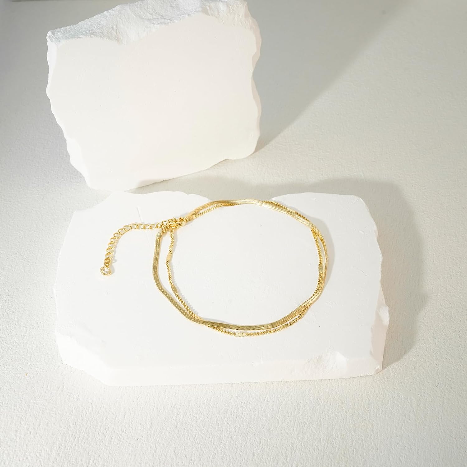 Ankle Bracelets for Women 14k  - Body Jewelry Real Gold recension och pris