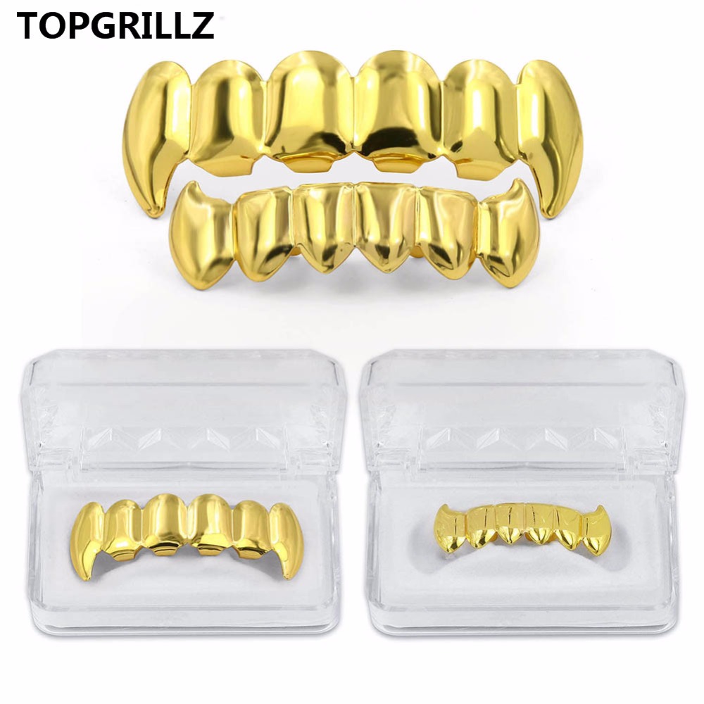 TOPGRILLZ Gold Silver Plated H - Body Jewelry Real Gold recension och pris