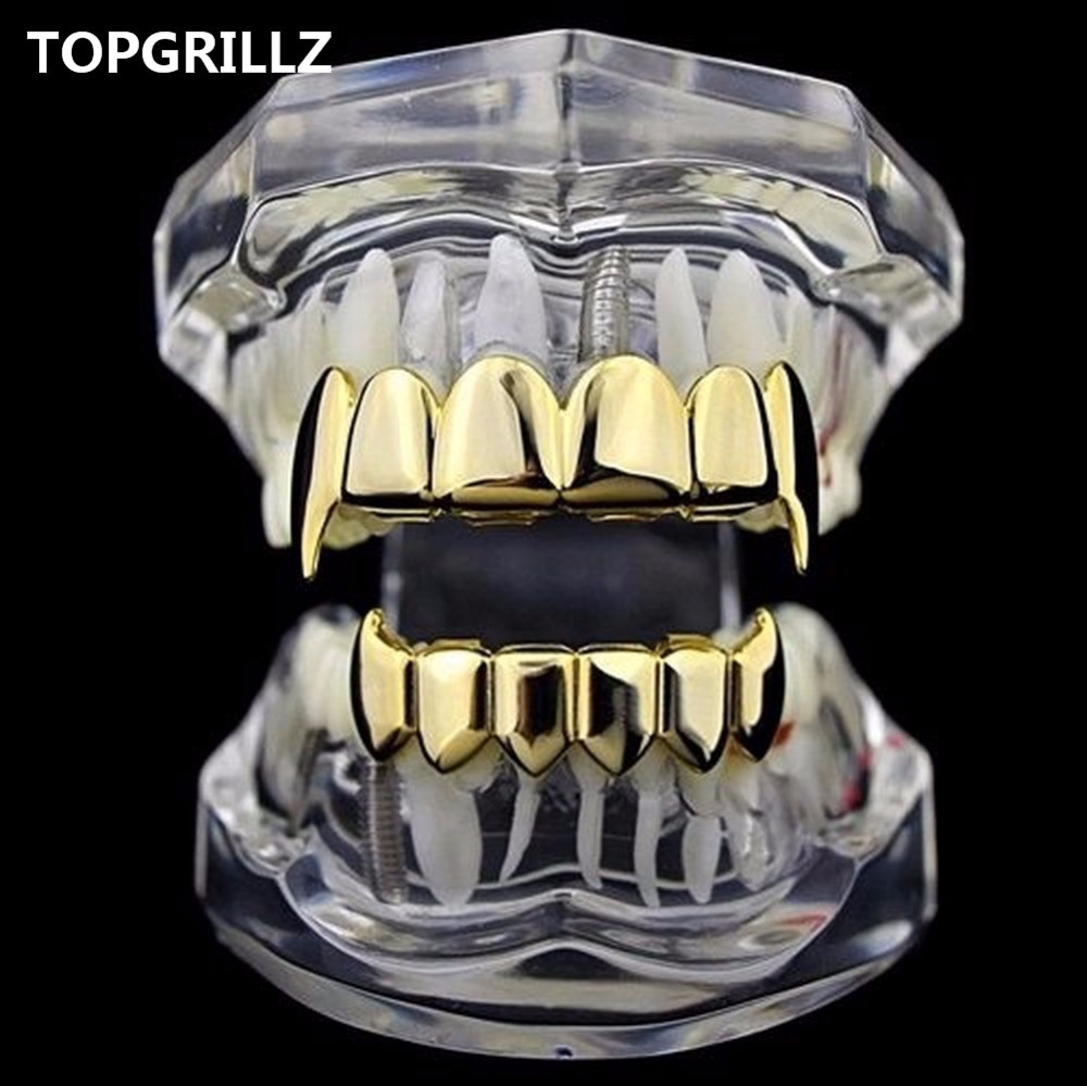 TOPGRILLZ Gold Silver Plated H - Body Jewelry Real Gold recension och pris