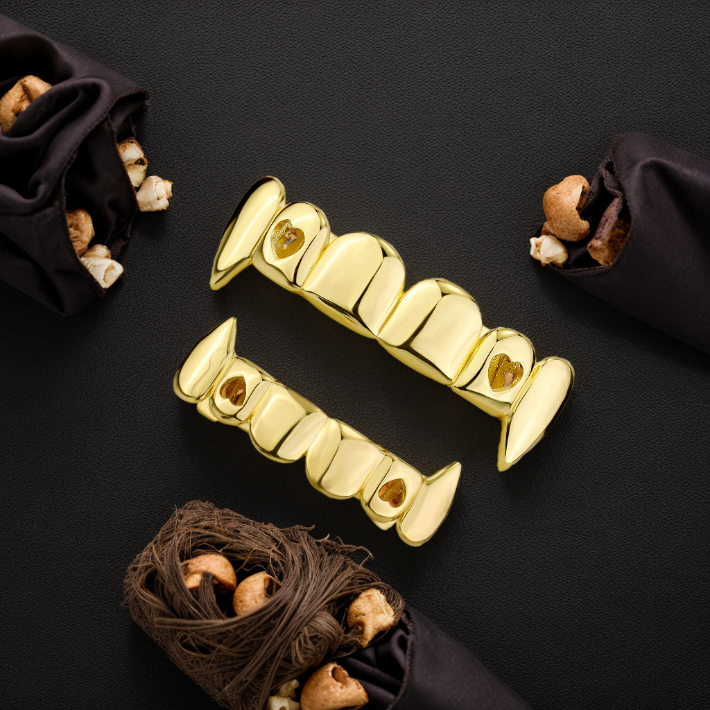 TOPGRILLZ Gold Silver Plated H - Body Jewelry Real Gold recension och pris