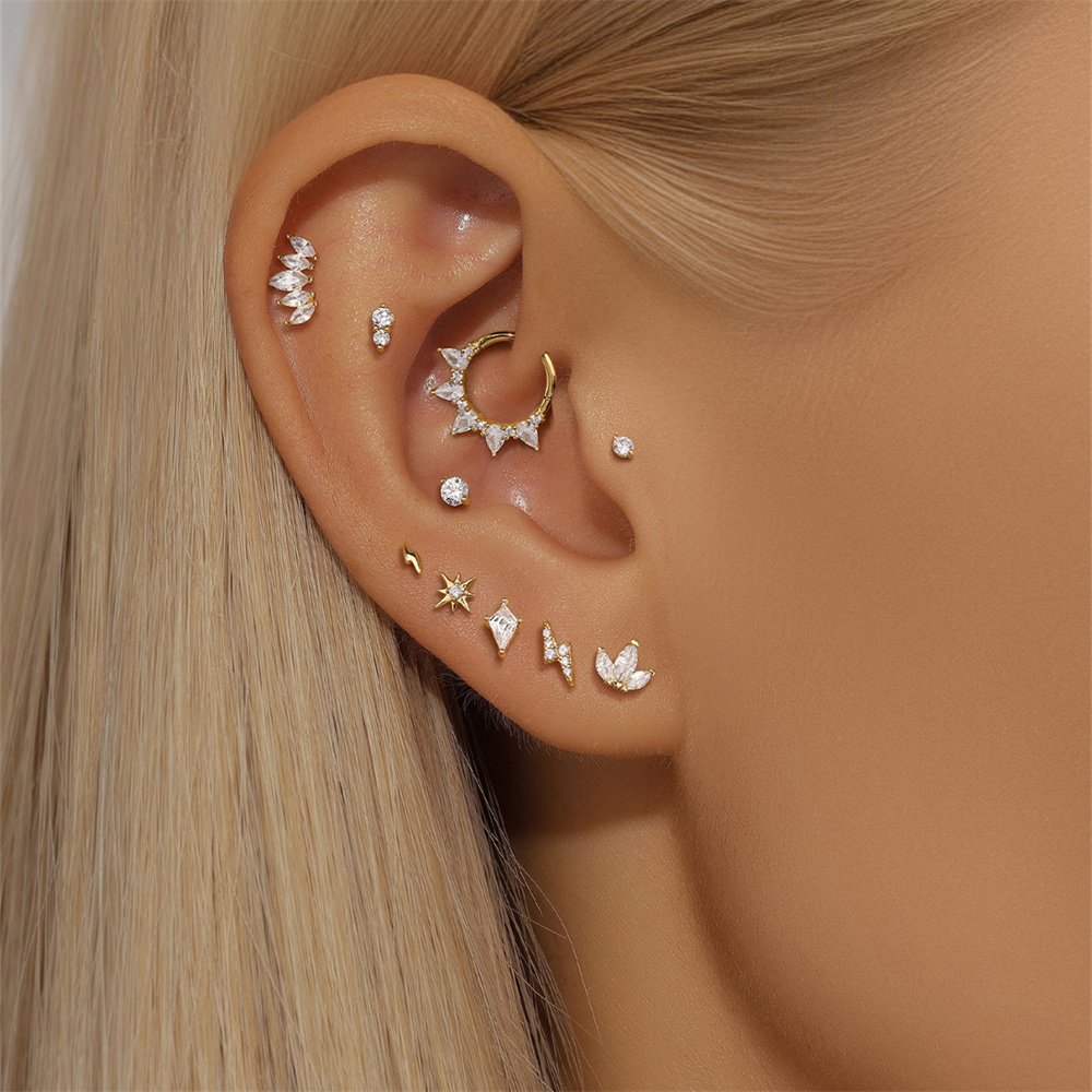 AIDE Real 14K Solid Gold Color - Body Jewelry Real Gold recension och pris