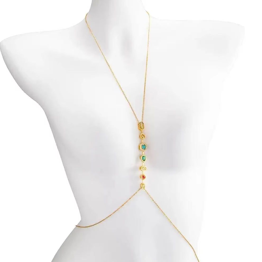 PuRui Exquisite Colorful Zirco - Body Jewelry Waist Chains recension och pris