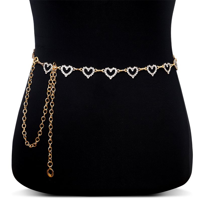 Fashion Rhinestone Heart Waist - Body Jewellery recension och pris