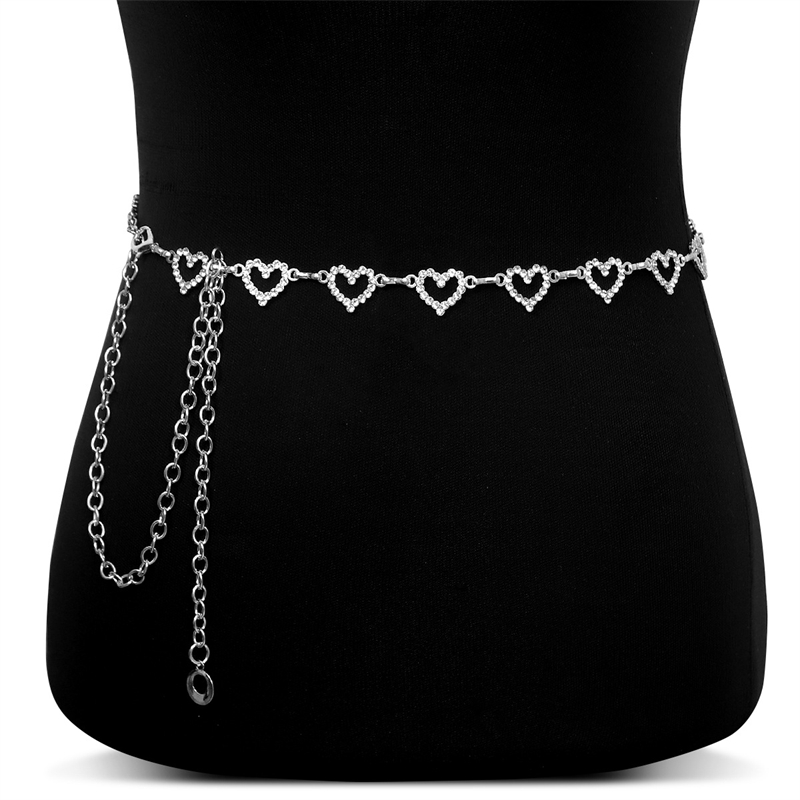 Fashion Rhinestone Heart Waist - Body Jewellery recension och pris