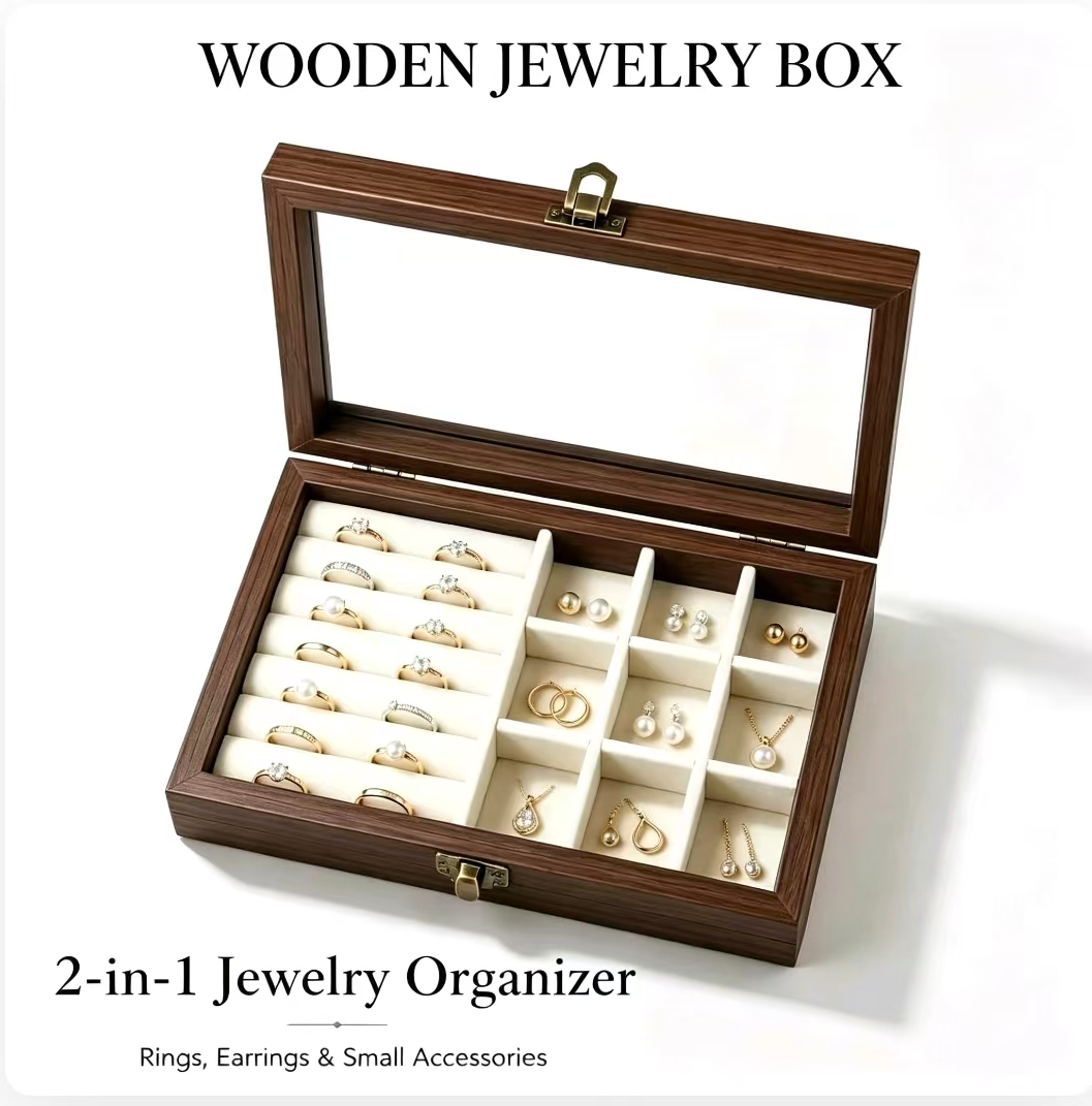 Bedroom Desktop Walnut Pattern - Body Jewelry Organizer recension och pris