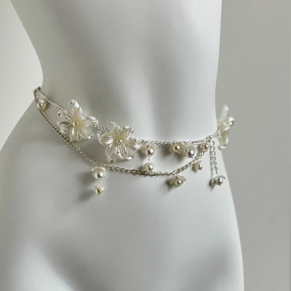 Fashion Elegant Pearl Waist Ch - Body Jewelry Waist Chains recension och pris