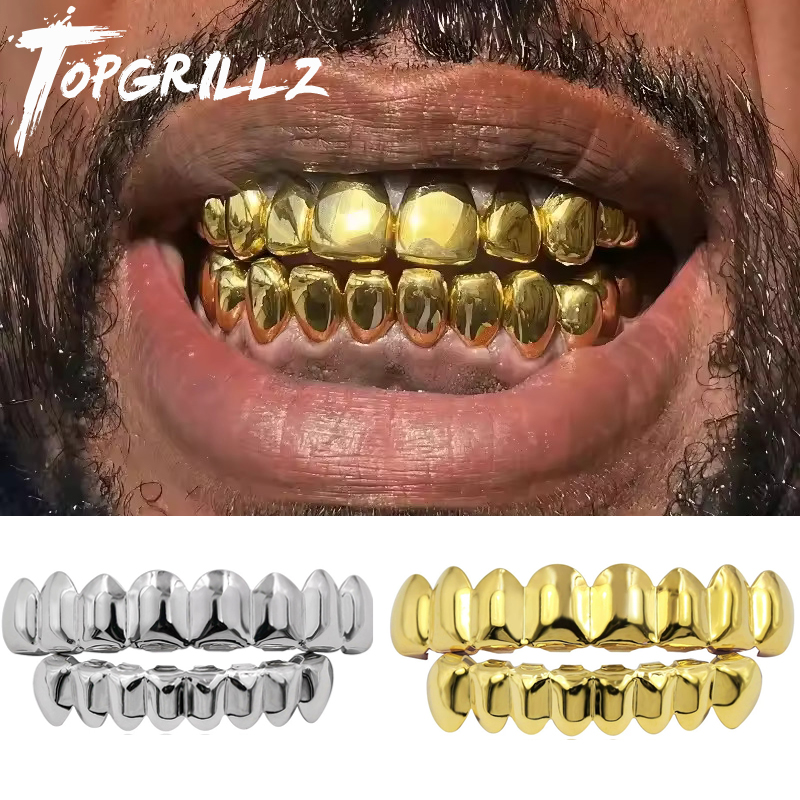 TOPGRILLZ Gold Silver Plated H - Body Jewelry Real Gold recension och pris