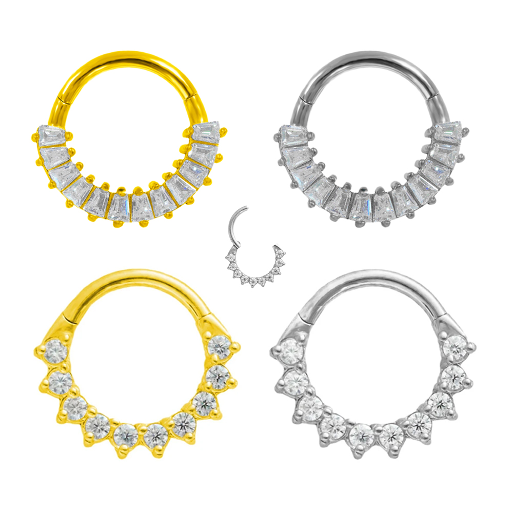 Trapezium CZ Septum 100%316L S - Conch Earring Hoop recension och pris