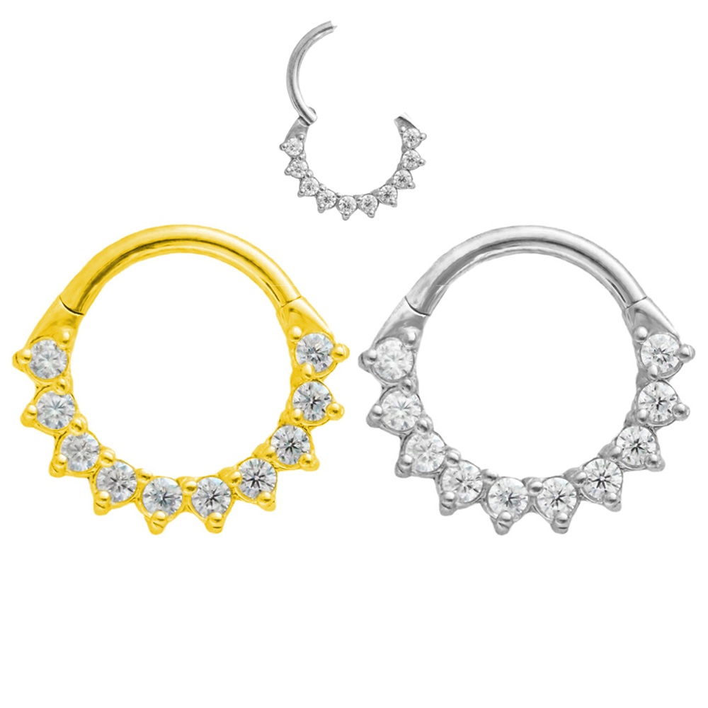 Trapezium CZ Septum 100%316L S - Conch Earring Hoop recension och pris