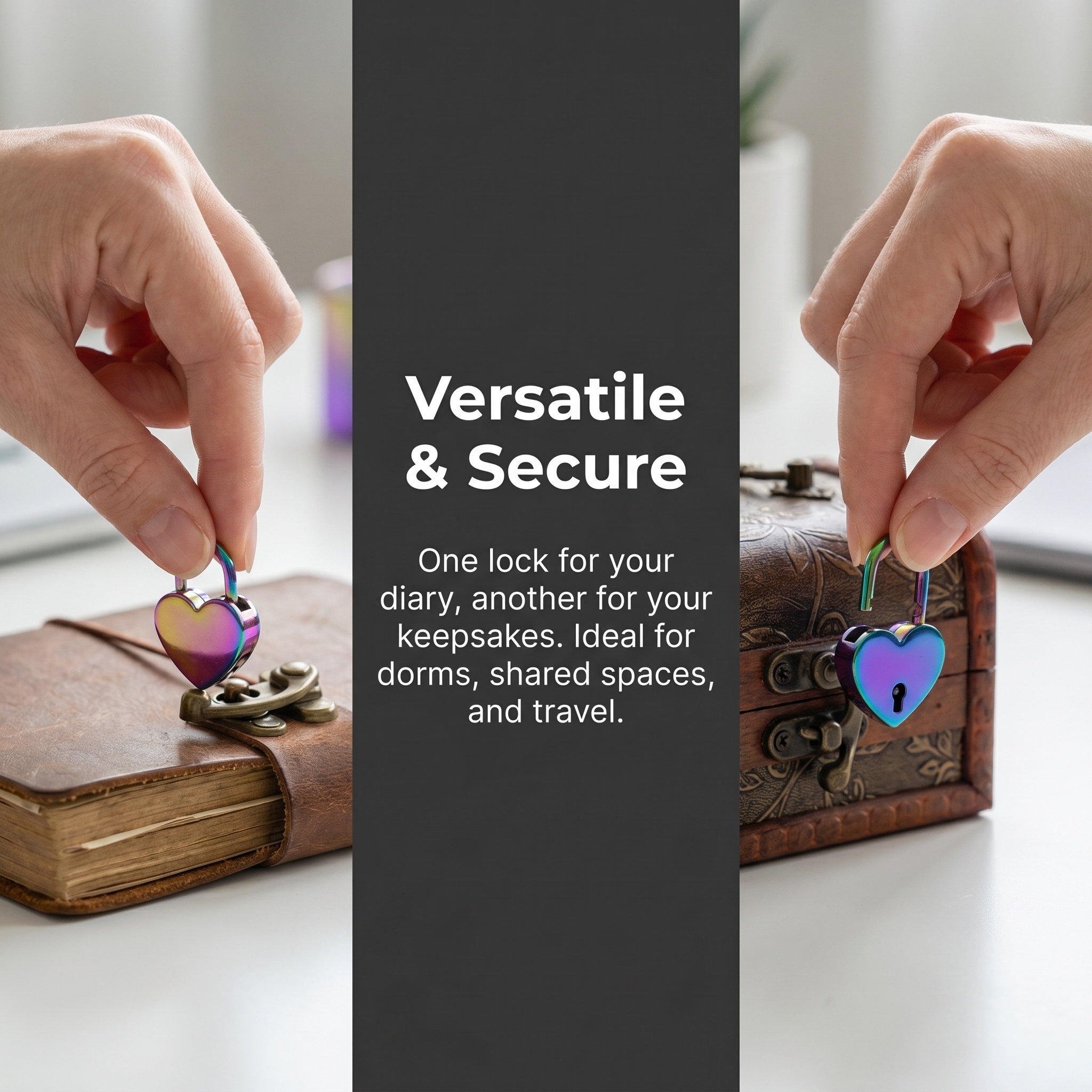 2Set Mini Heart Shaped Padlock - Body Jewelry Organizer recension och pris