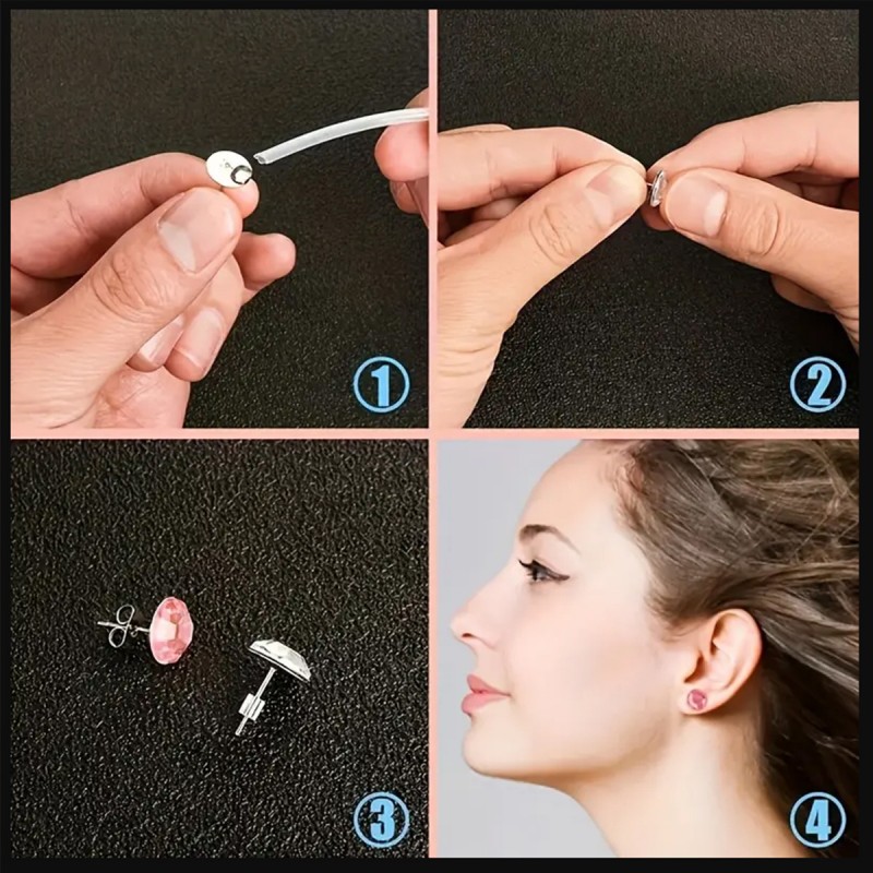1 Set Box Ear Hook Single Loop - Body Jewelry Organizer recension och pris