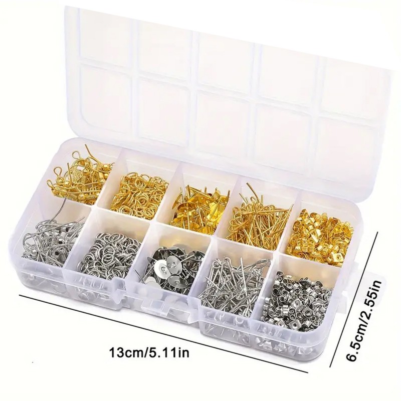 1 Set Box Ear Hook Single Loop - Body Jewelry Organizer recension och pris